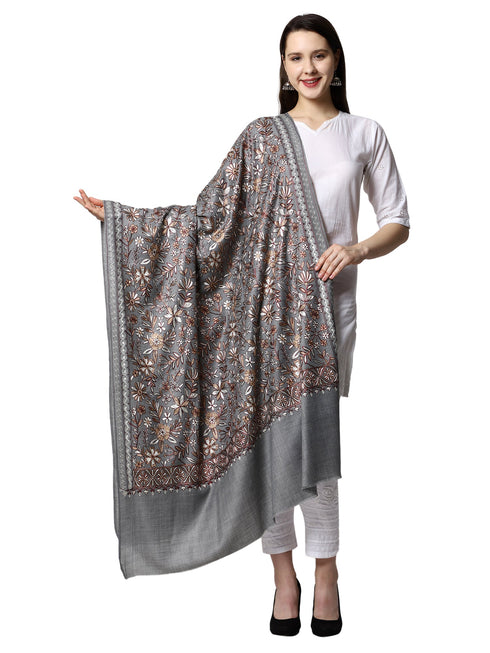 Women's Aari Embroidery Wool Shawl